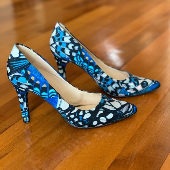 Nine West Shoes - Lightly worn Nine West Butterfly Wing Print Heels